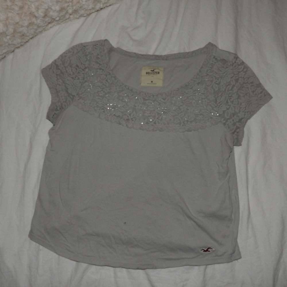 fancy gray hollister t shirt